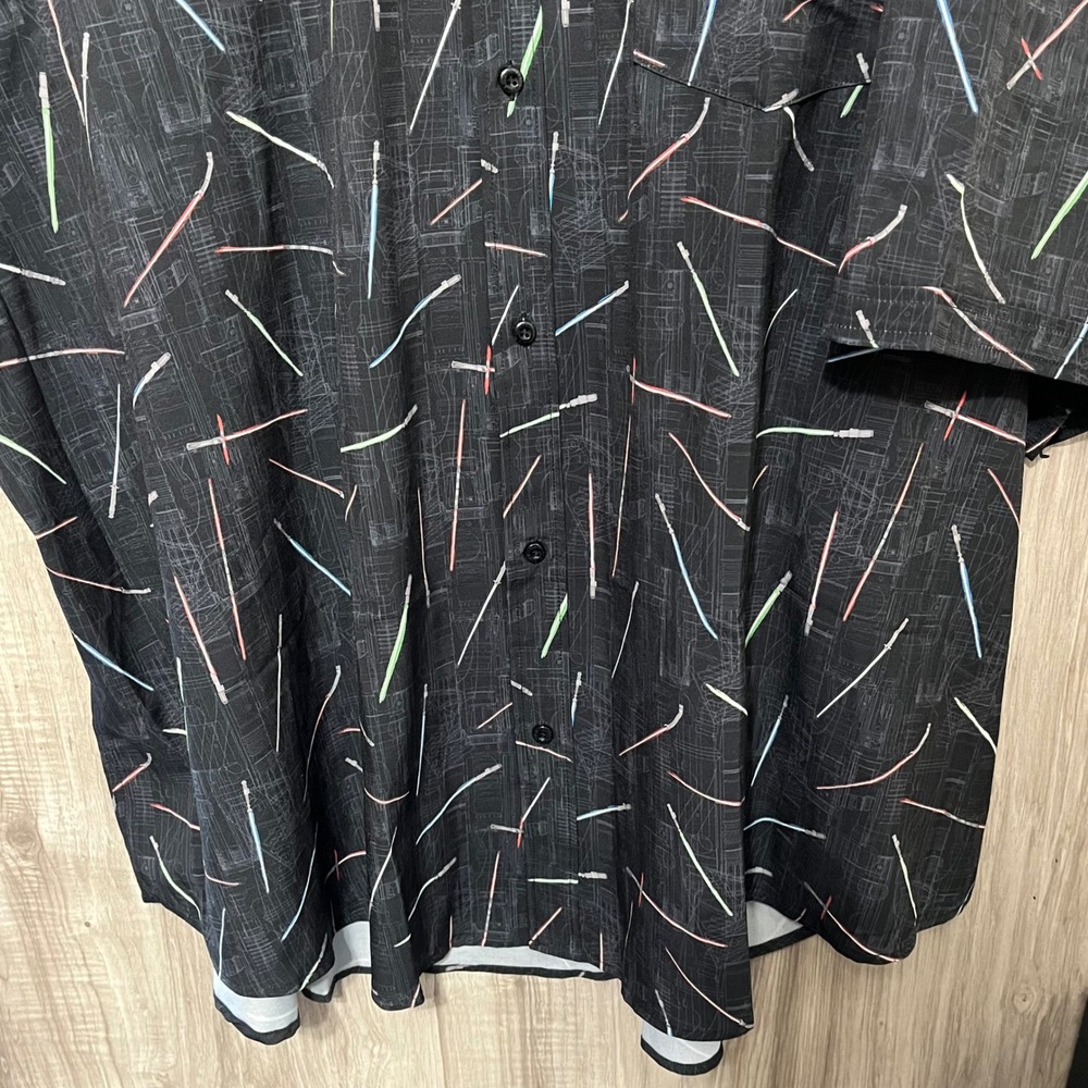 RSVLTS Star Wars Lightsabers Button Up Shirt Kunuflex Mens Size 4XL - Picture 3 of 12